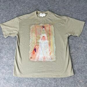 310 Mood Unisex Beige Shower Graphic Short Sleeve T-Shirt Size Med